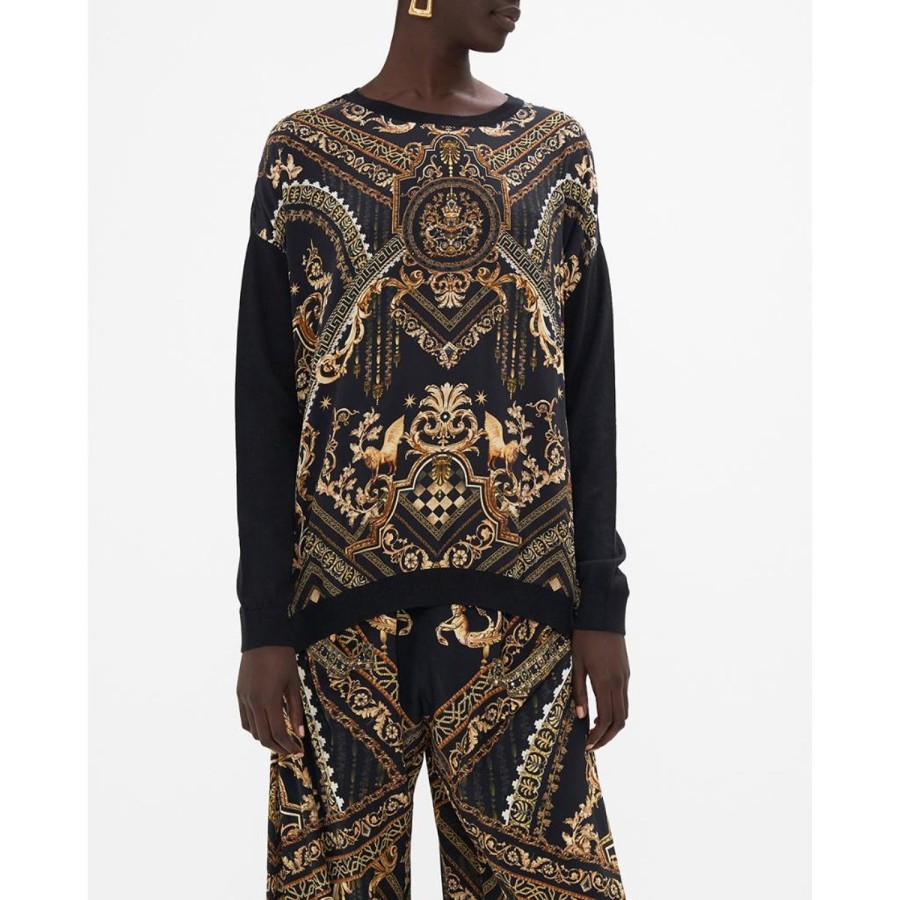 Fashion Camilla | Camilla | Duomo Dynasty Long Sleeve Jumper W/Print Front