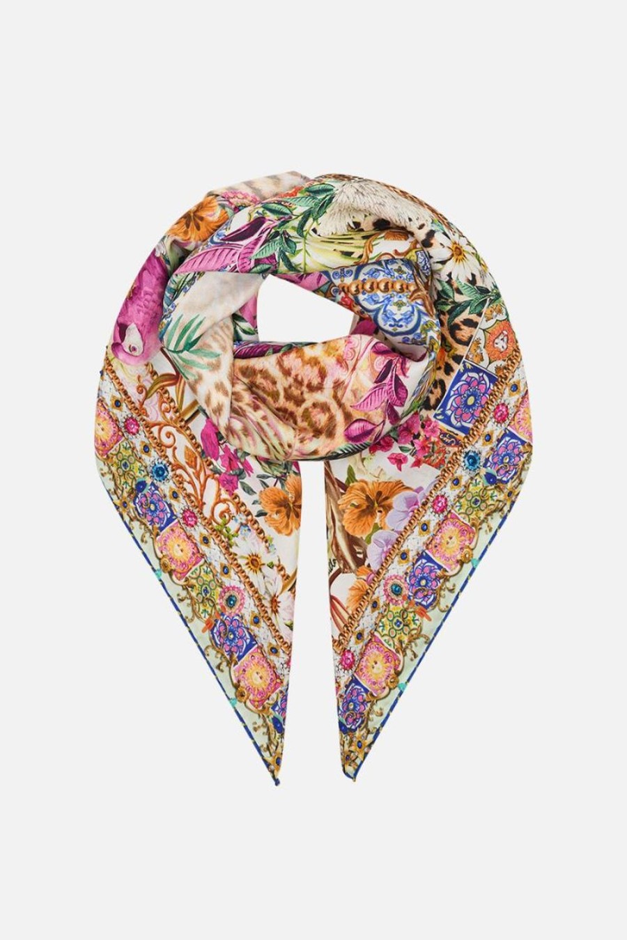 Accessories Camilla | Camilla | Flowers Of Neptune Large Square Scarf