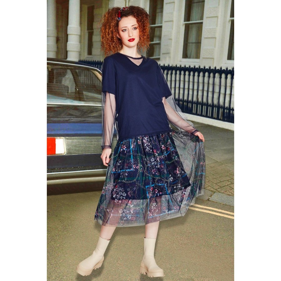 Fashion Curate by Trelise Cooper | Curate By Trelise Cooper | Graffiti Sweetie Skirt | Navy