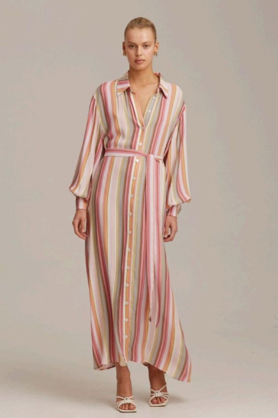 Fashion C/meo Collective | C/Meo Collective | Sincerely Wonderful You Maxi Dress In Soft Stripe