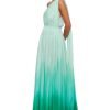 Fashion Leo Lin | Leo Lin | Adrianna One Shoulder Dress Ombre Turquoise