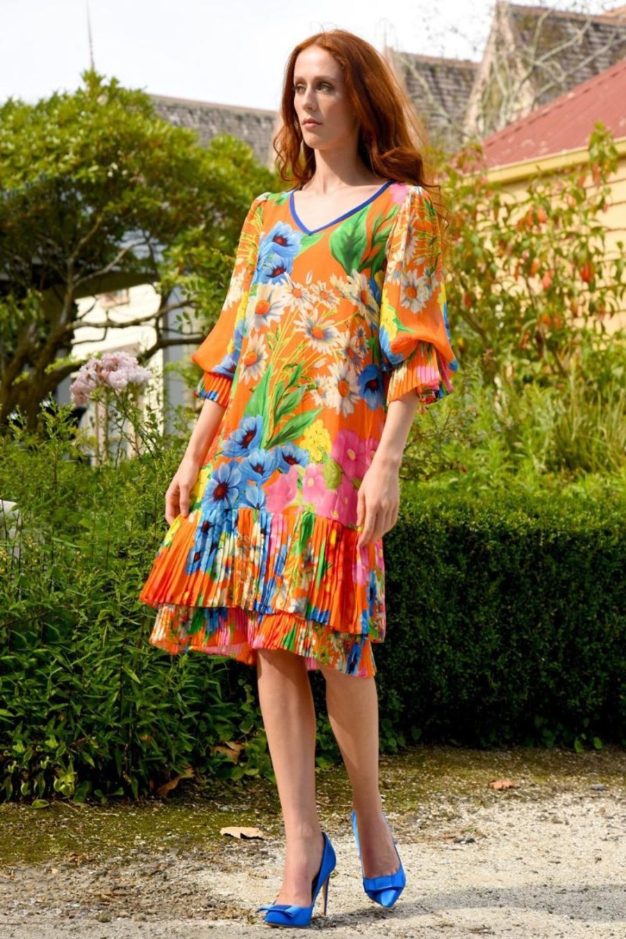 Fashion Trelise Cooper | Trelise Cooper | Pleat Me Later Tunic | Orange Floral