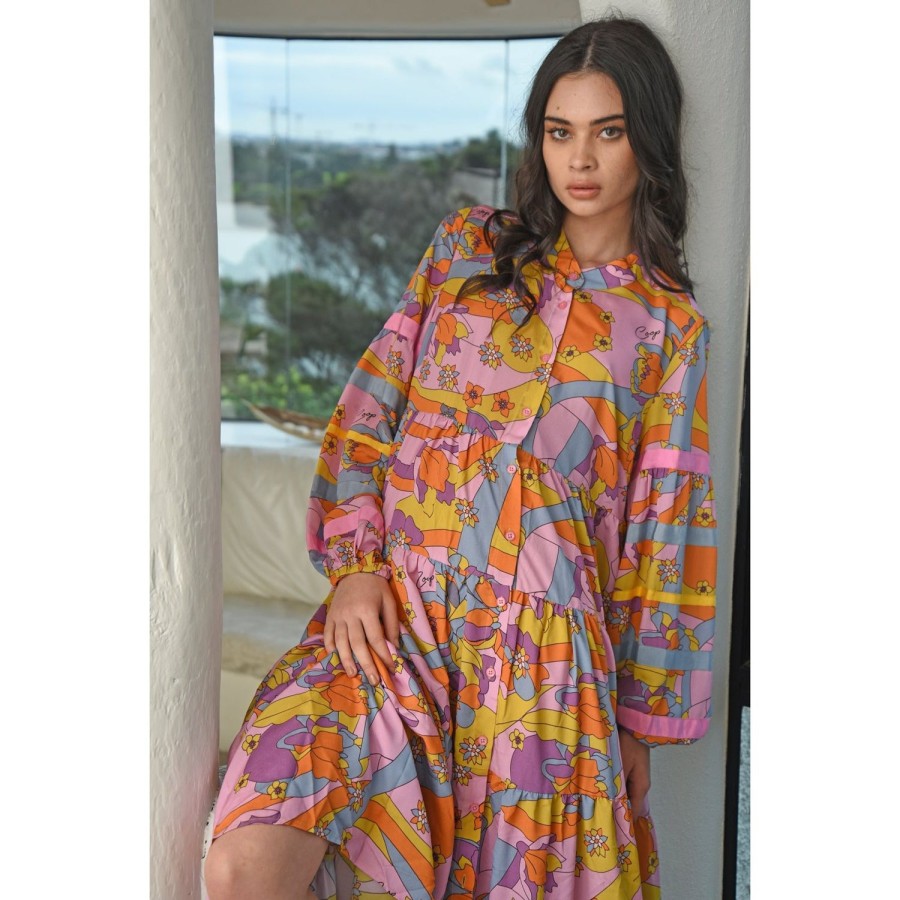 Fashion Coop | Coop | Grace Up Your Sleeve Dress | Psychedelic