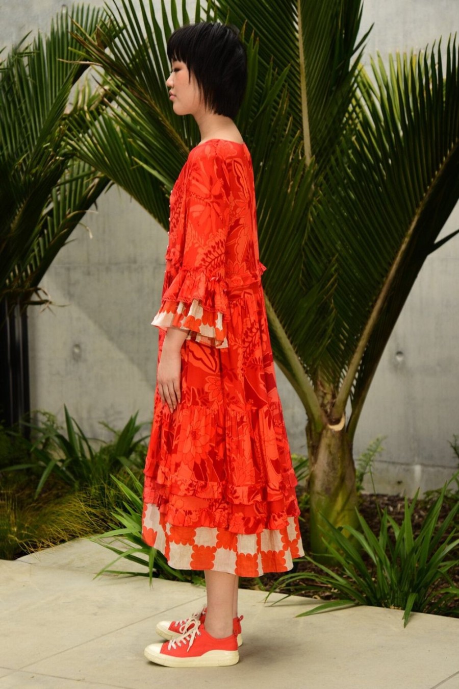 Fashion Cooper | Cooper | A Frilling Repeat Dress | Coral Floral