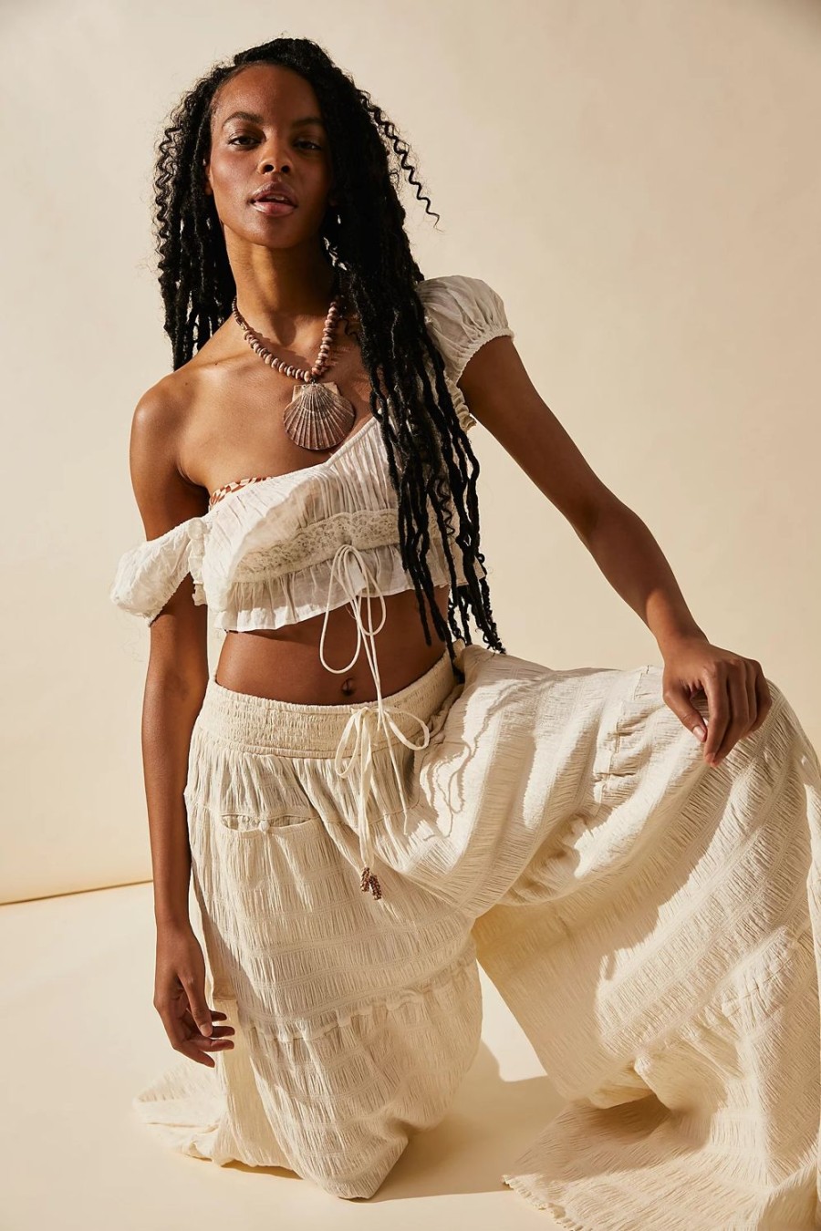 Fashion Free People | Free People | In Paradise Wide Leg Pant | Ecru