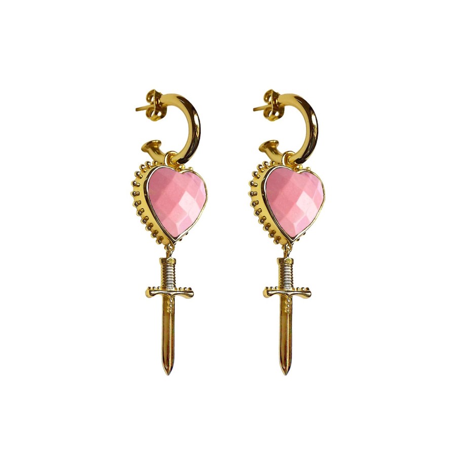 Accessories Mountain & Moon | Mountain & Moon | Juliet Earrings Pink Opal