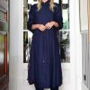 Fashion Cooper | Cooper | Pleating On The Eye Shirt Dress | Navy