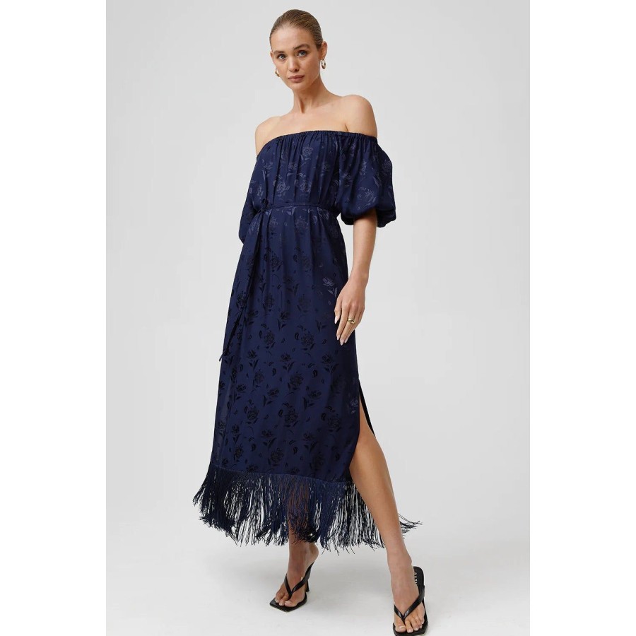 Fashion Kinney | Kinney | Dakota Fringed Dress | Navy