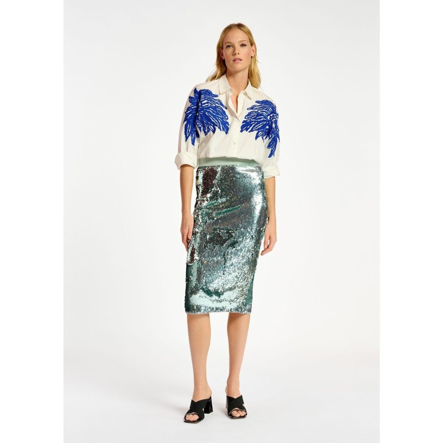 Fashion Essentiel Antwerp | Essentiel Antwerp | Dorinda Skirt | Silver