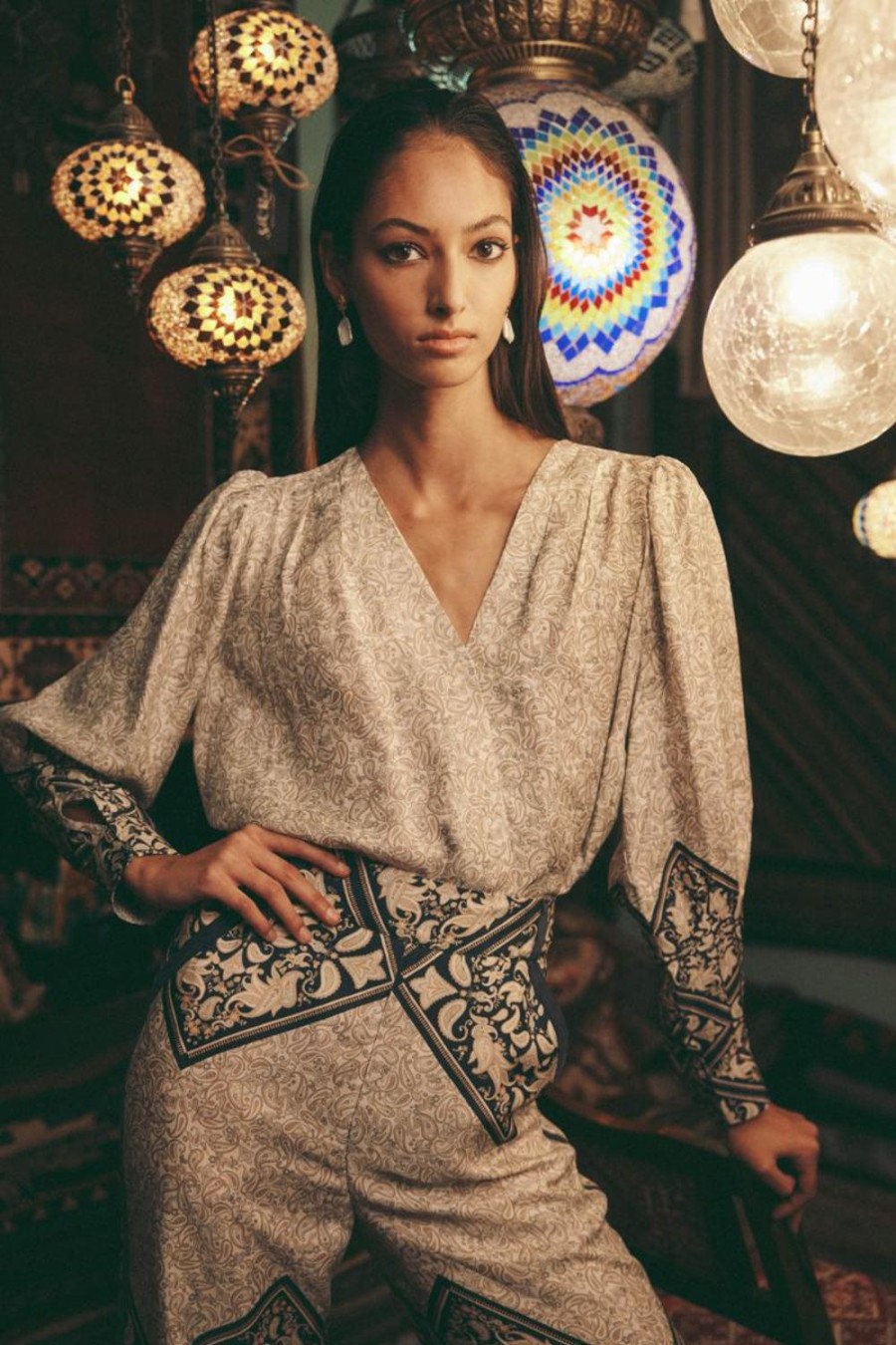 Fashion Once Was | Once Was | Bedouin Cross Front Top | Nomad Mosaic