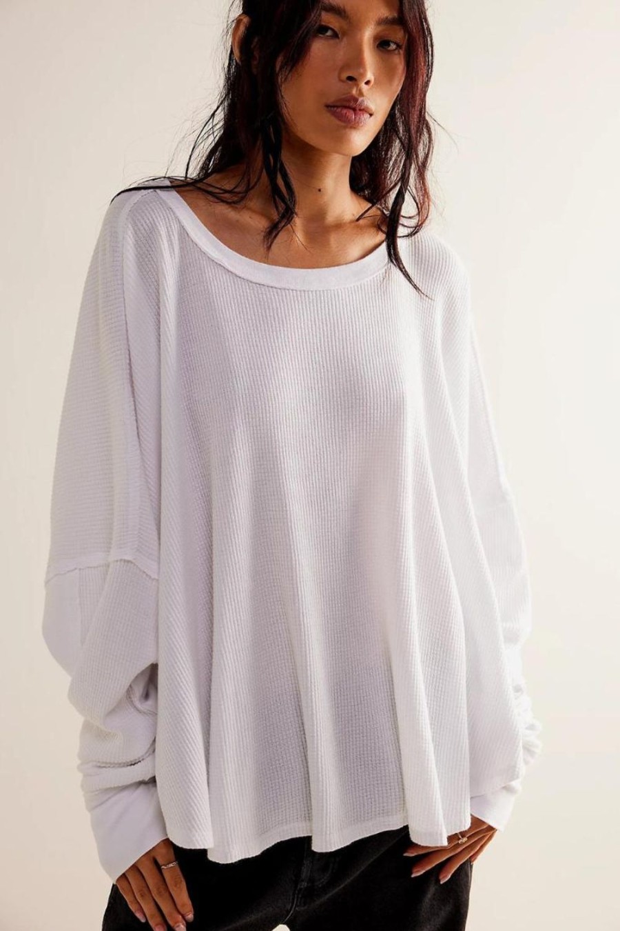 Fashion Free People | Free People | Microphone Drop Thermal | Ivory