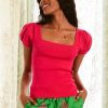 Fashion Coop | Coop | Hip To Be Square Top | Raspberry