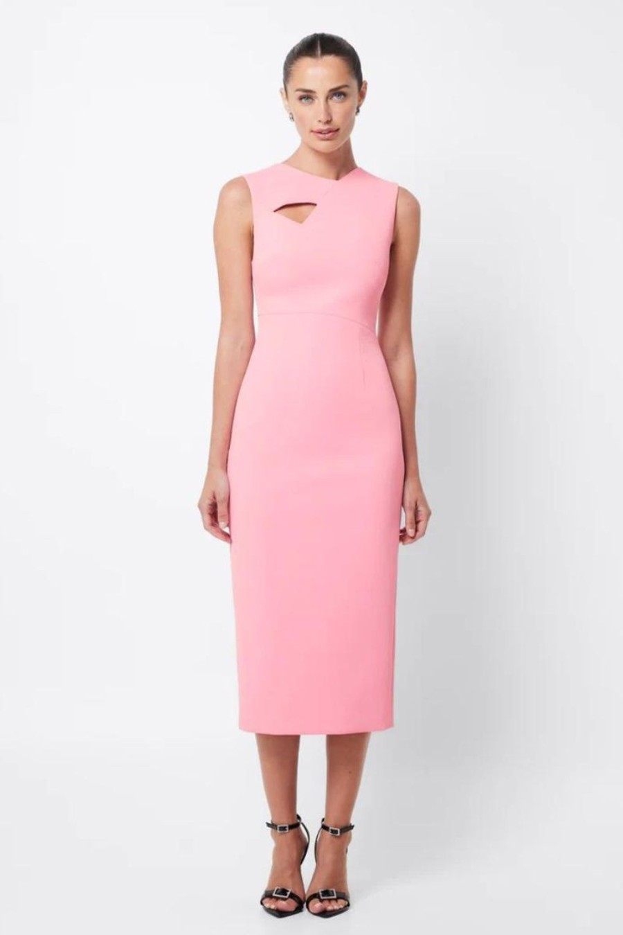 Fashion Mossman | Mossman | Allure Midi Dress In Pink