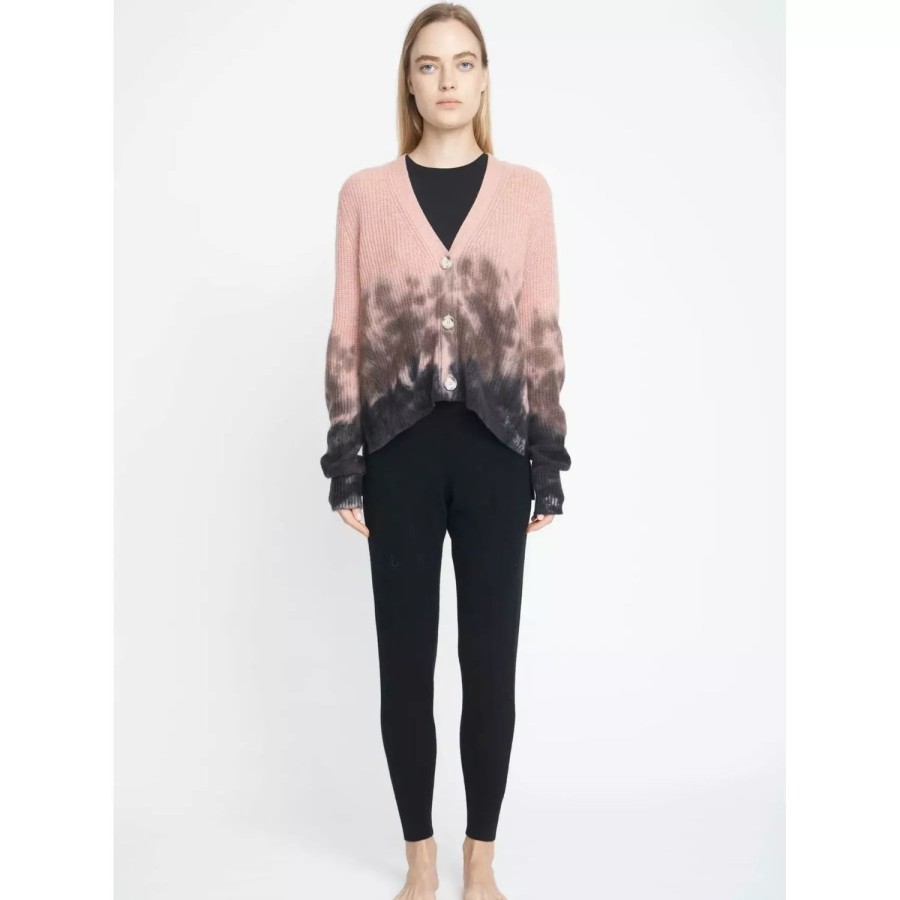 Fashion Aleger Cashmere | Aleger Cashmere | Cashmere Blend Cardigan | Blush Dip Dye