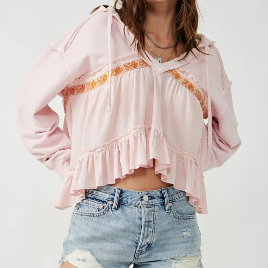 Fashion Free People | Free People | Harry Sweatshirt | Pink Champagne