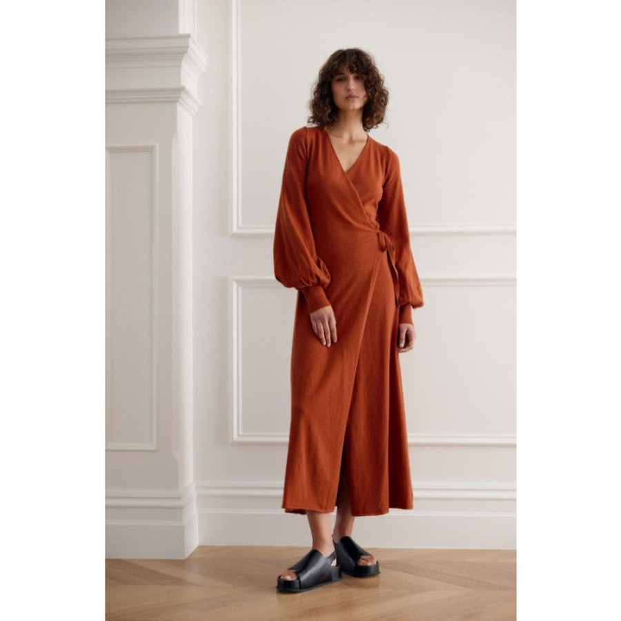 Fashion Kinney | Kinney | Marlow Wrap Dress | Terracotta