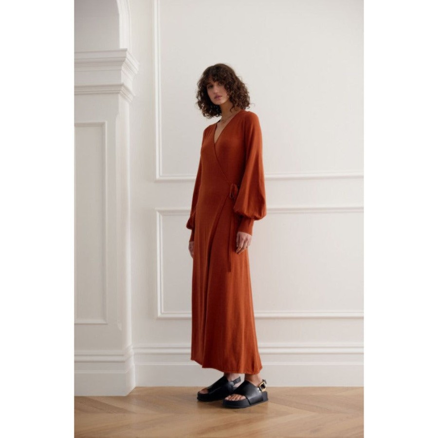 Fashion Kinney | Kinney | Marlow Wrap Dress | Terracotta