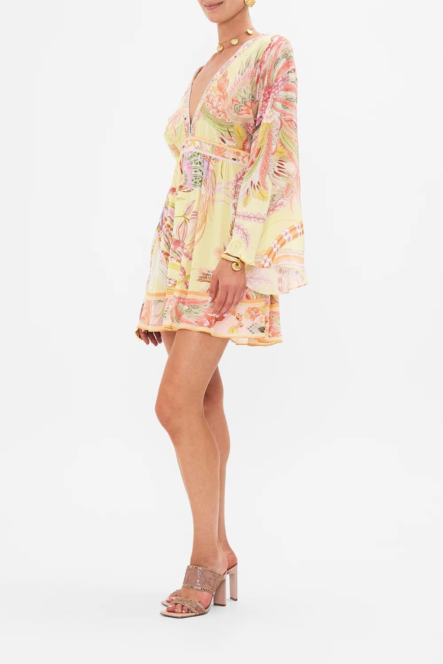 Fashion Camilla | Camilla | Cosmic Tuscan Gathered Kimono Mini Dress