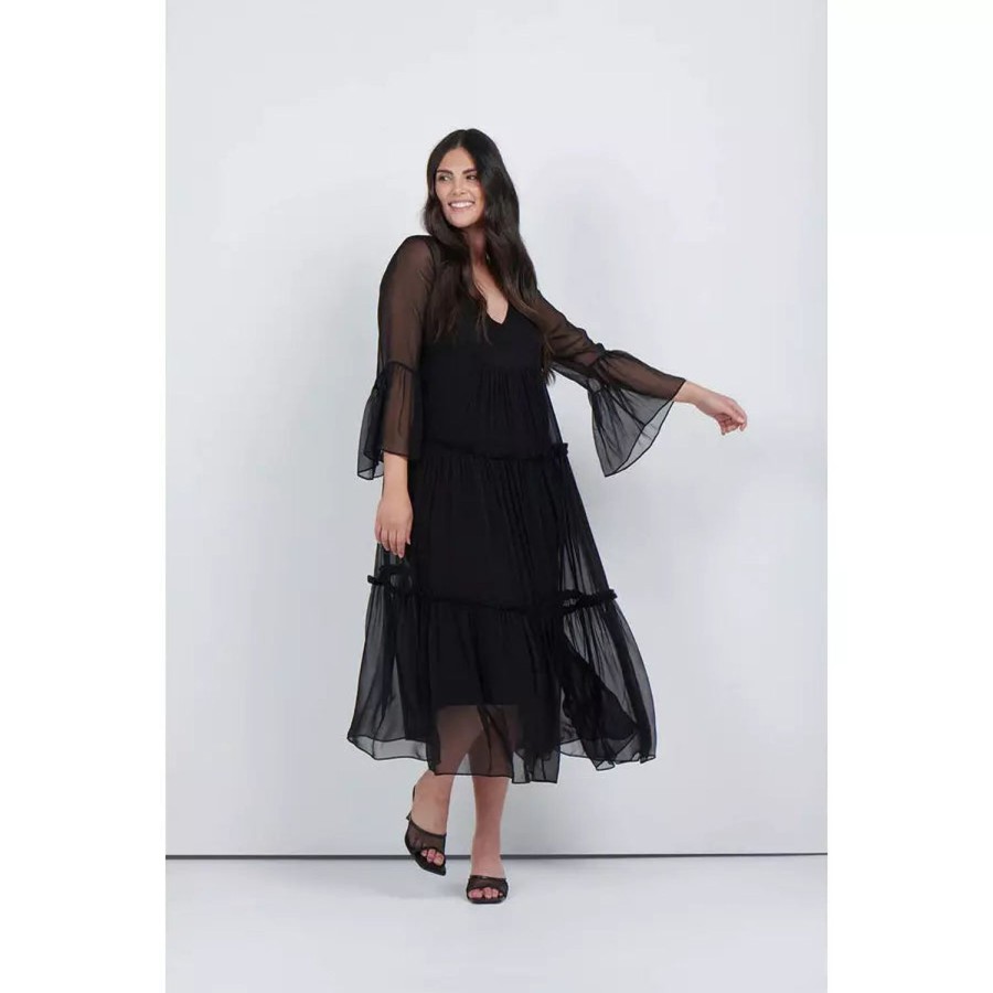 Fashion MLM | Mlm Label | Valentine Silk Midi | Black