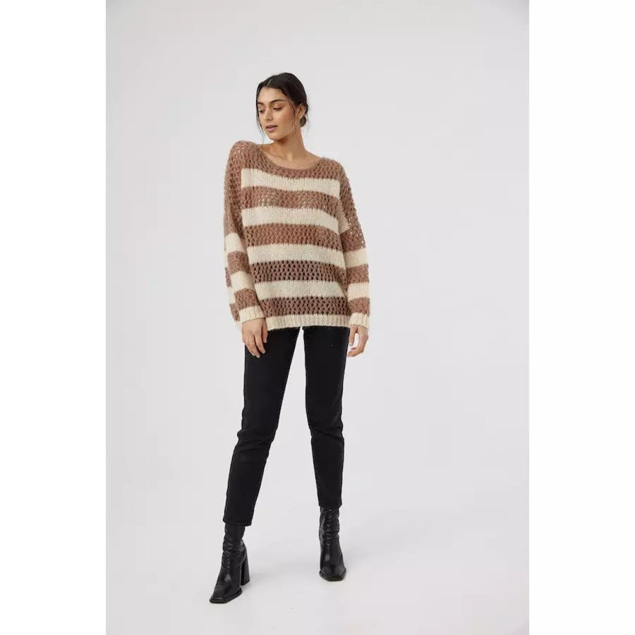 Fashion Kinney | Kinney | Marlowe Knit | Camel Stripe