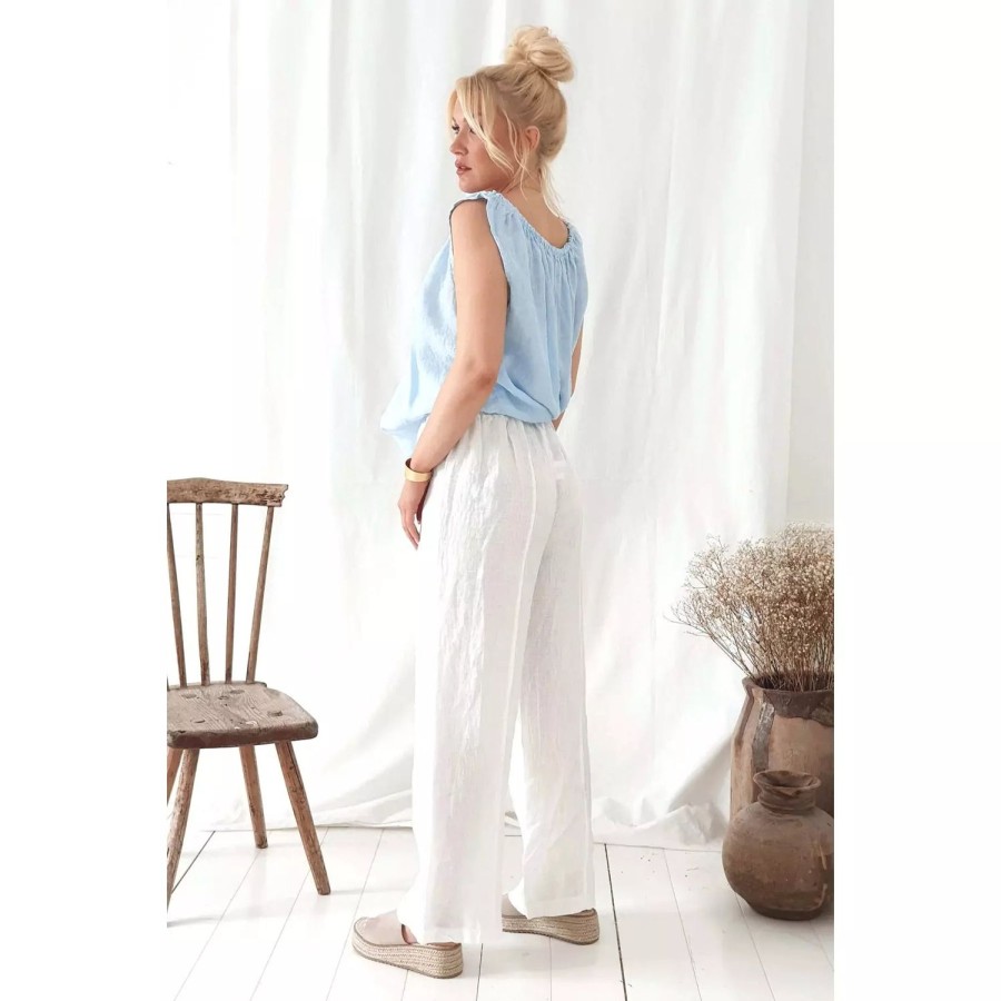 Fashion Bypias | Bypias | Poppy Linen Pants | White