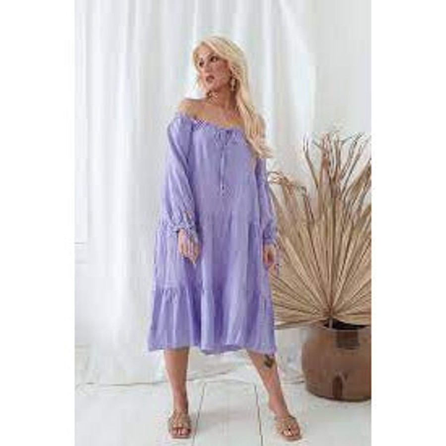 Fashion Bypias | Bypias | Cassidy Linen Dress | Lilac