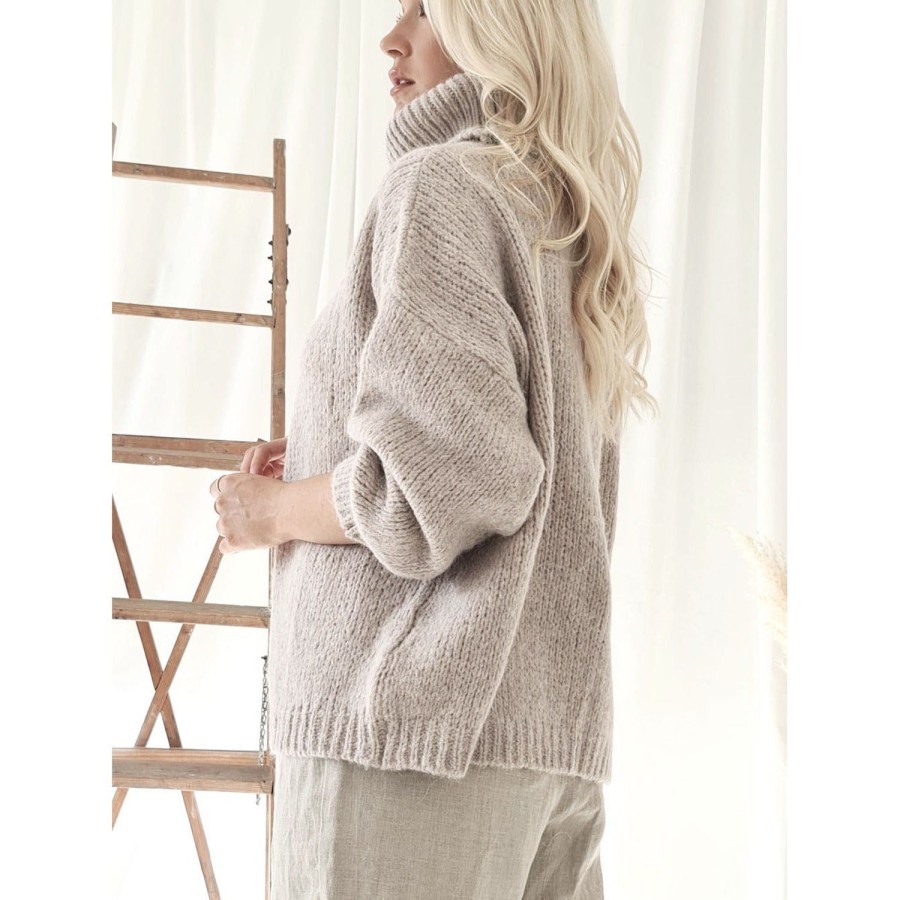 Fashion Bypias | Bypias | Comfort Polo Neck Jumper | Mauve