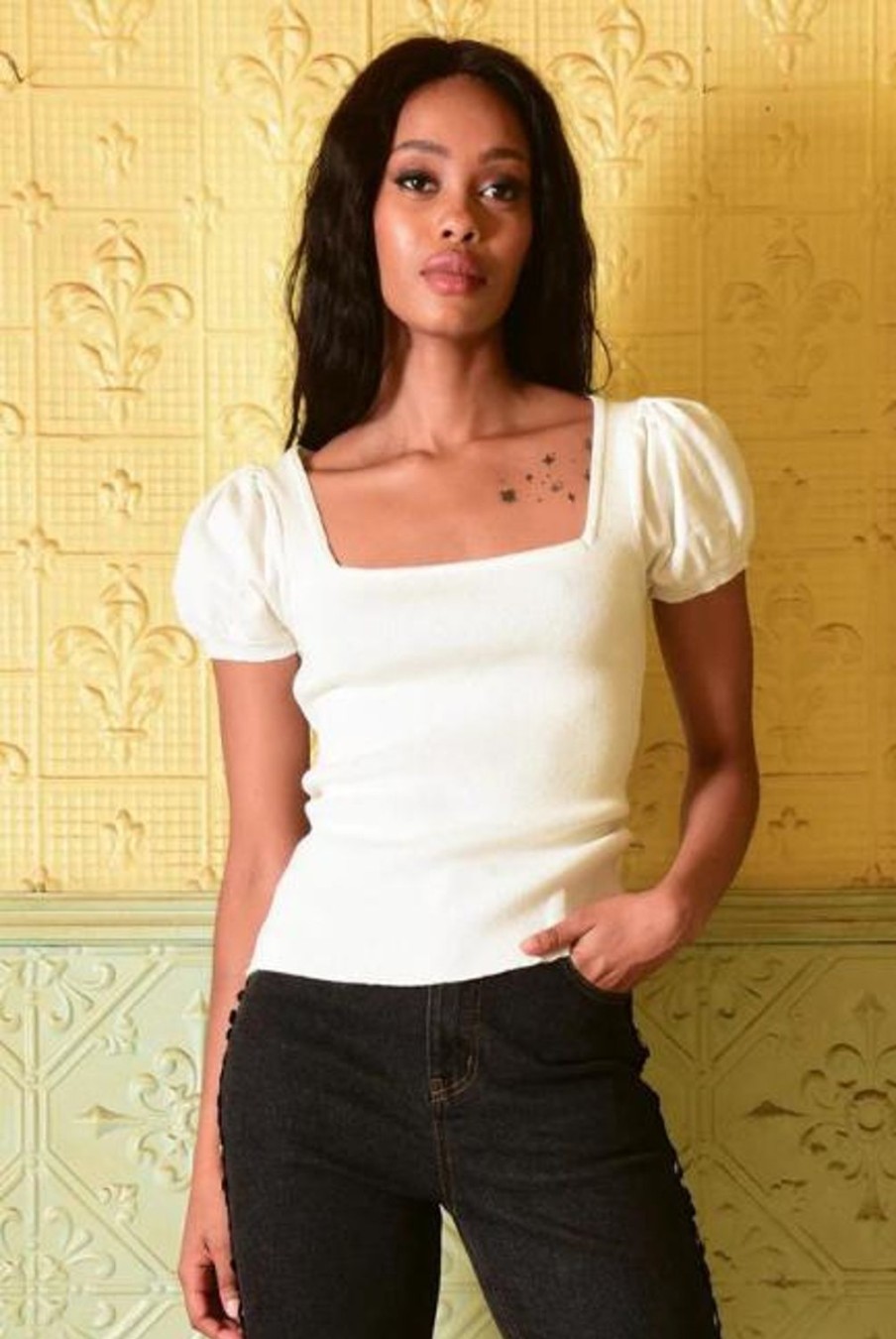 Fashion Coop | Coop | Hip To Be Square Top | Ivory