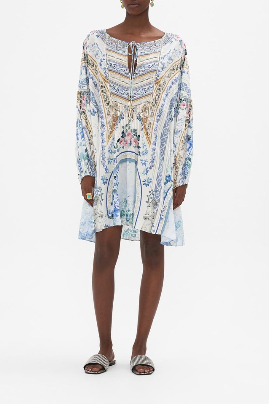 Fashion Camilla | Camilla | Season Of The Siren A Line Blouson Sleeve Dress