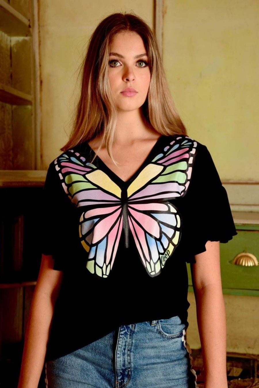 Fashion Coop | Coop | Born To Butterfly T-Shirt In Black