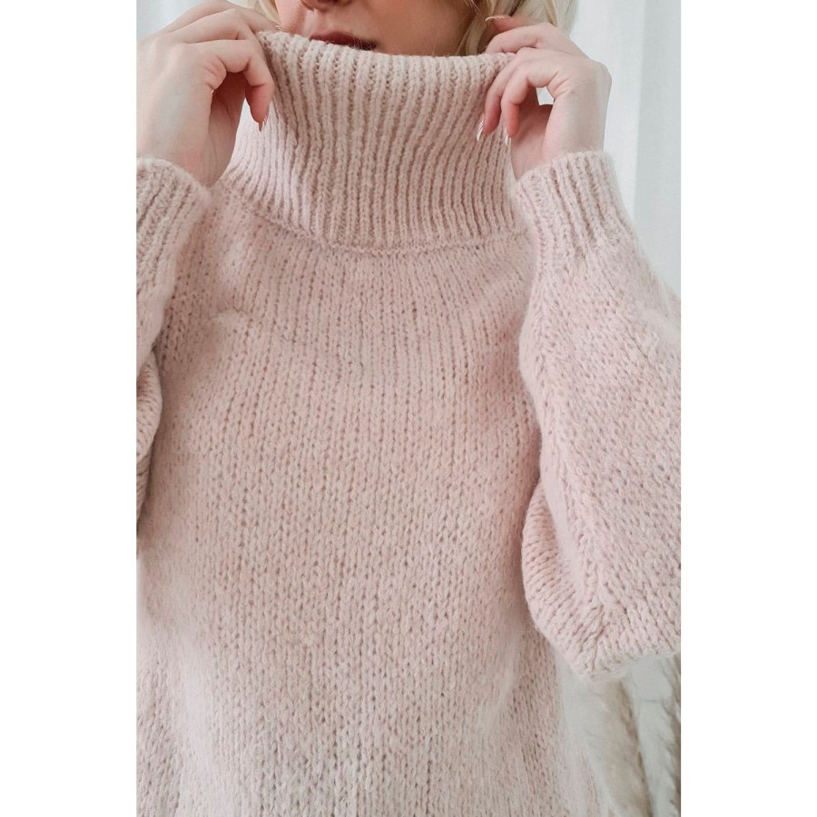 Fashion Bypias | Bypias | Comfort Polo Neck Jumper | Light Pink