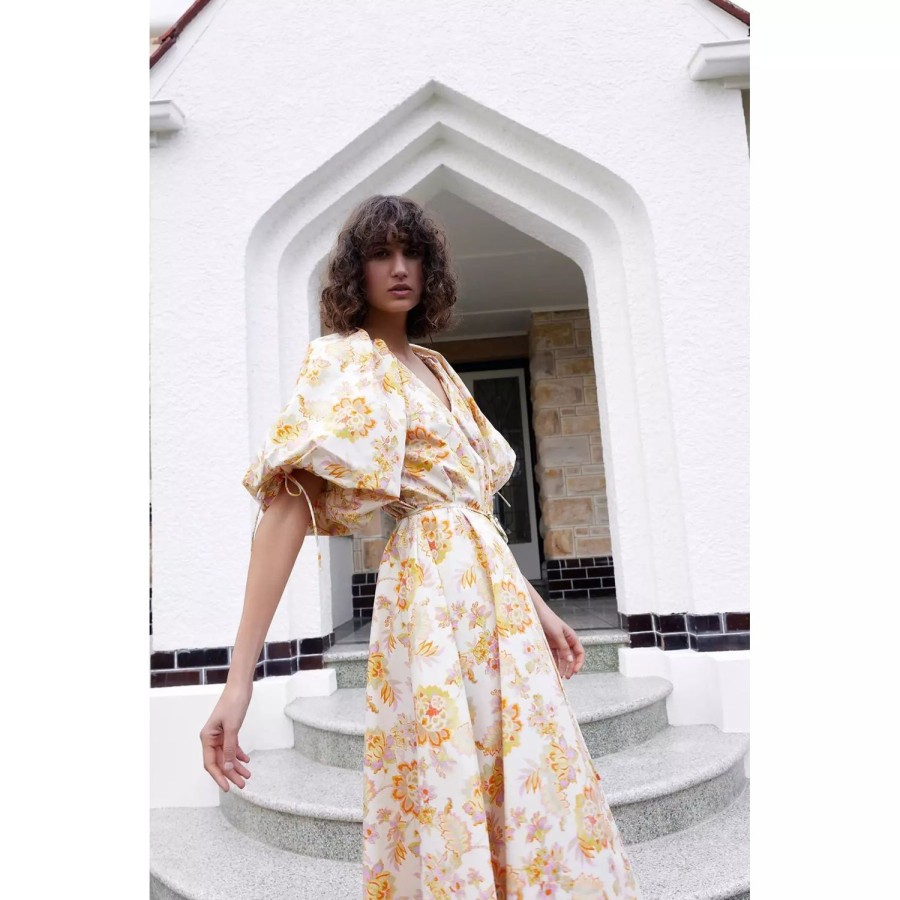 Fashion Kinney | Kinney | Elle Puff Sleeve Maxi | Neon Floral