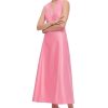 Fashion Leo Lin | Leo Lin | Nicola V Neck Midi Dress Bubblegum