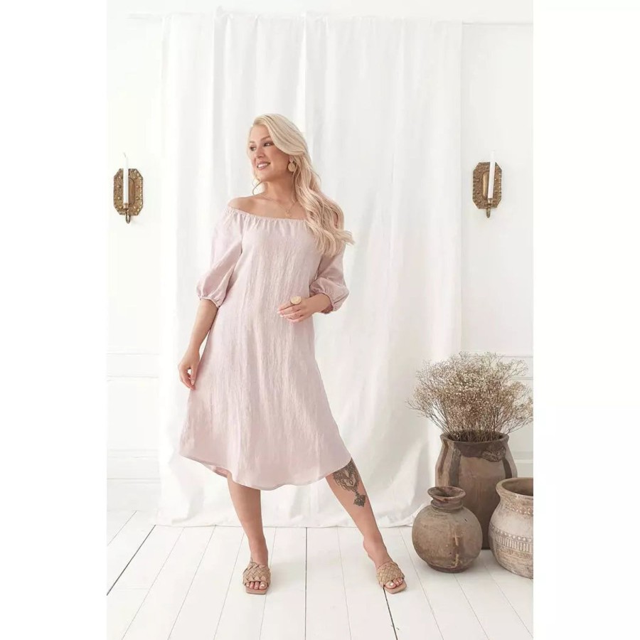 Fashion Bypias | Bypias | Louise Linen Dress | Blush Pink