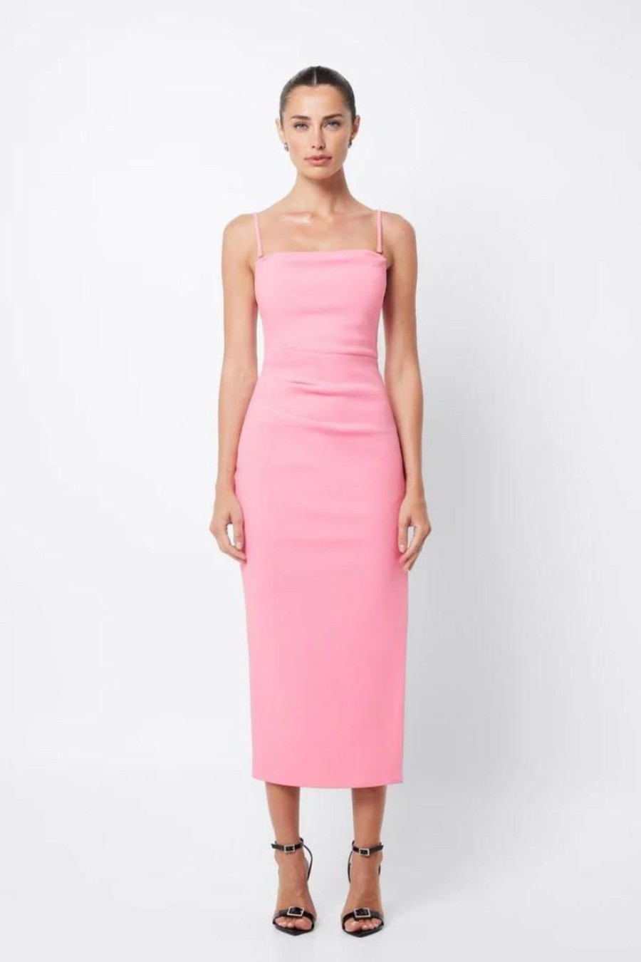 Fashion Mossman | Mossman | Revere Draped Midi Dress | Pink