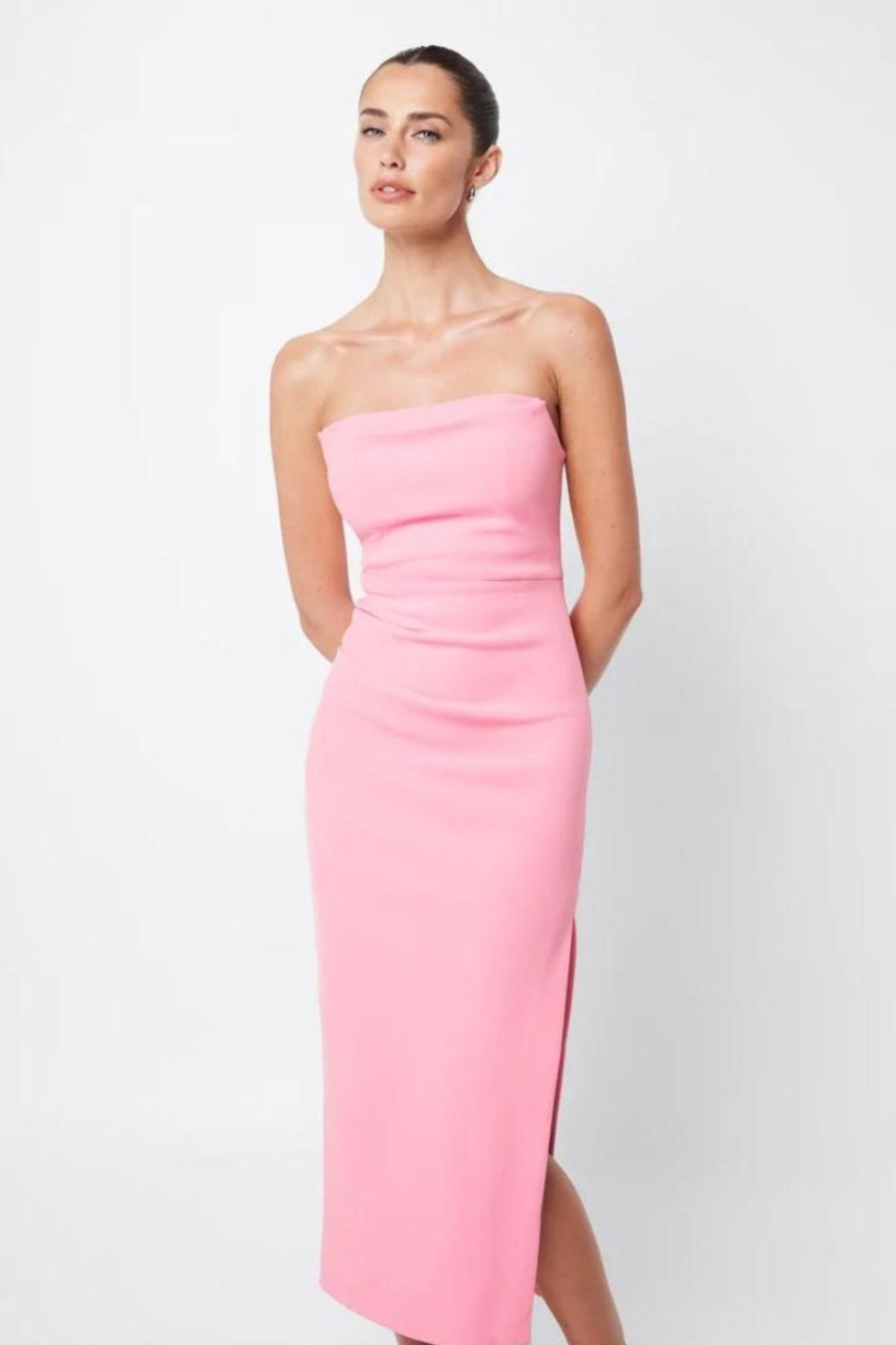 Fashion Mossman | Mossman | Revere Draped Midi Dress | Pink