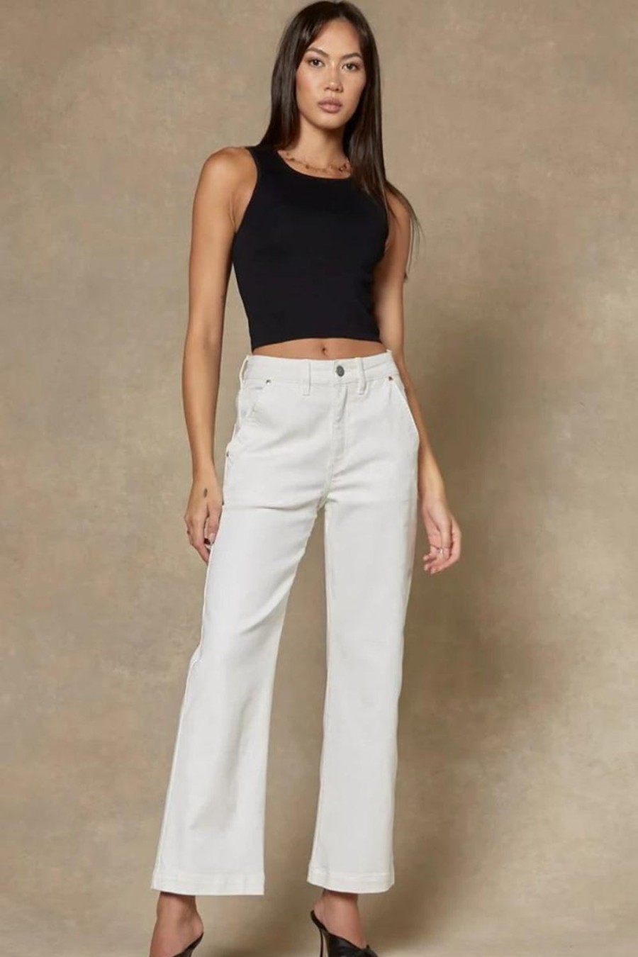 Fashion Dricoper | Dricoper | Cody Kick Flare Ivory Trouser