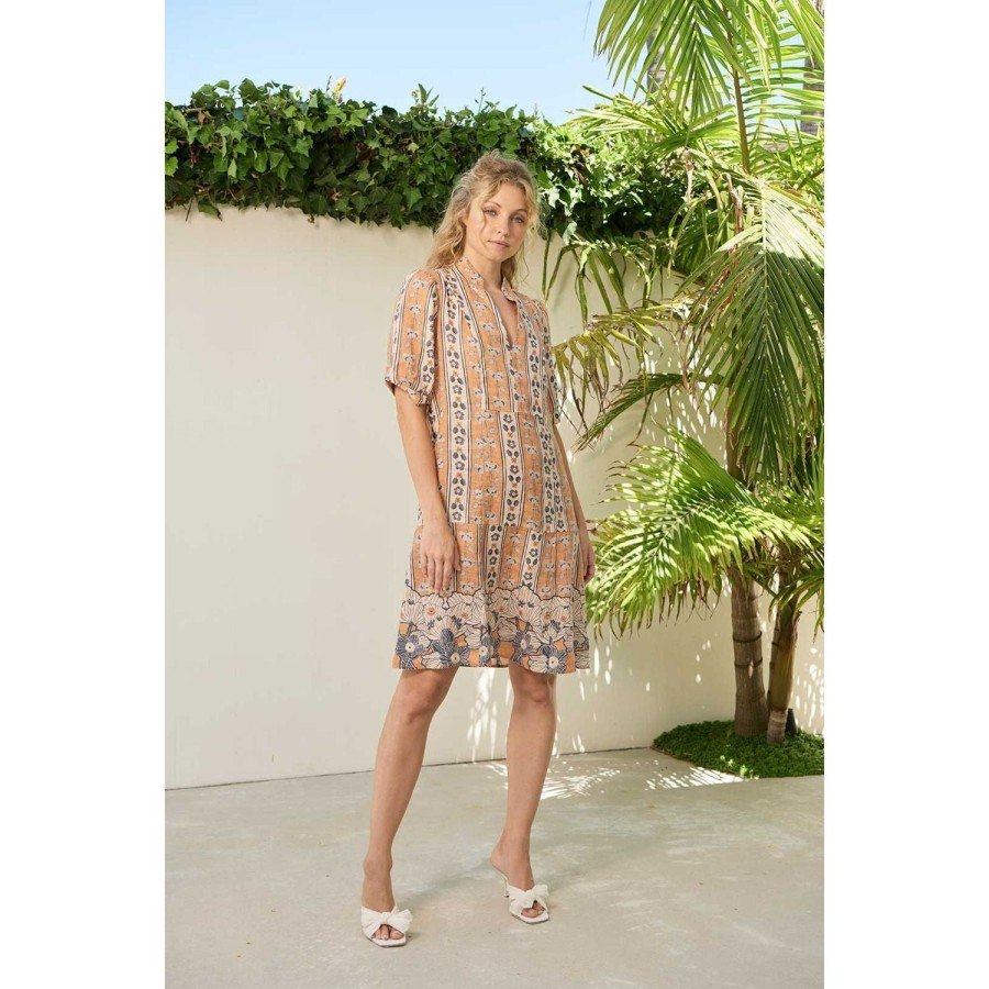 Fashion The Dreamer Label | The Dreamer Label | Jona Poppy Dress | Tan