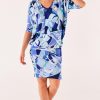 Fashion Sacha Drake | Sacha Drake | Lavender Haze Batwing Dress | Aqua Abstract