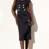 Fashion Sacha Drake | Sacha Drake | Imperial House Dress | Navy Jacquard