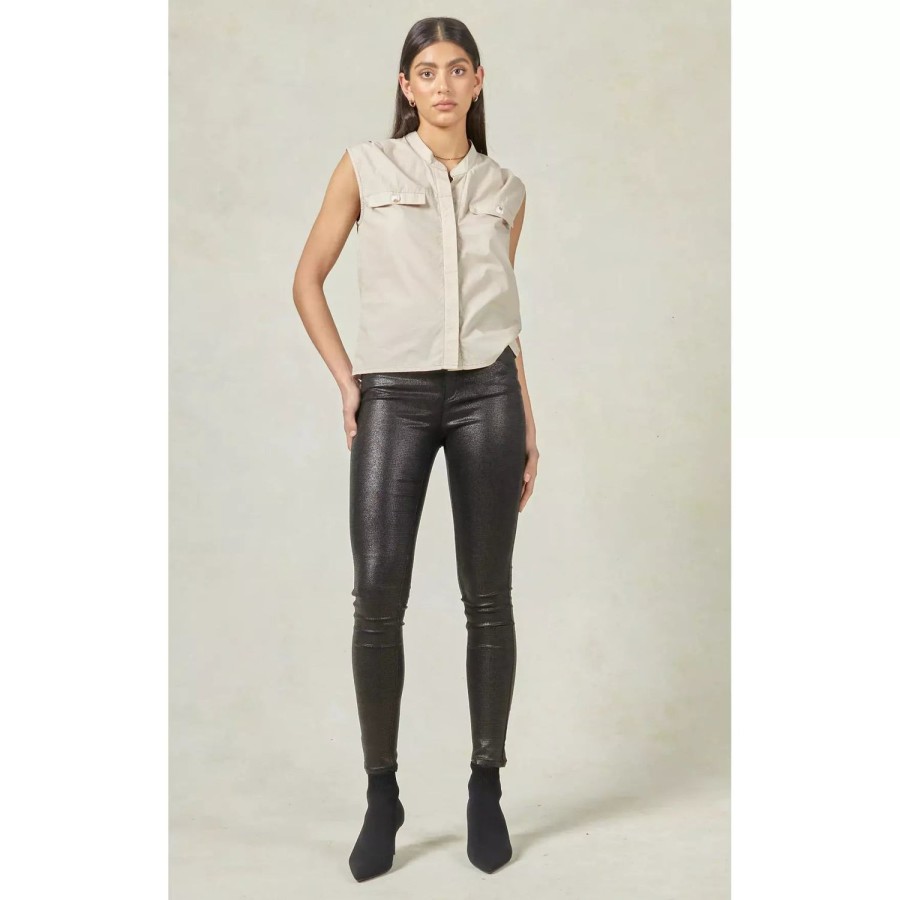 Fashion Dricoper | Dricoper | Dcd Printed Coated Jeans | Black Snake