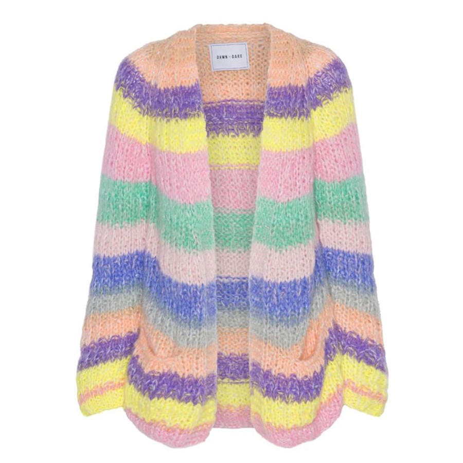 Fashion Dawn X Dare | Dawn X Dare | Mars Multi Stripe Cardigan | Pink Multi Stripe