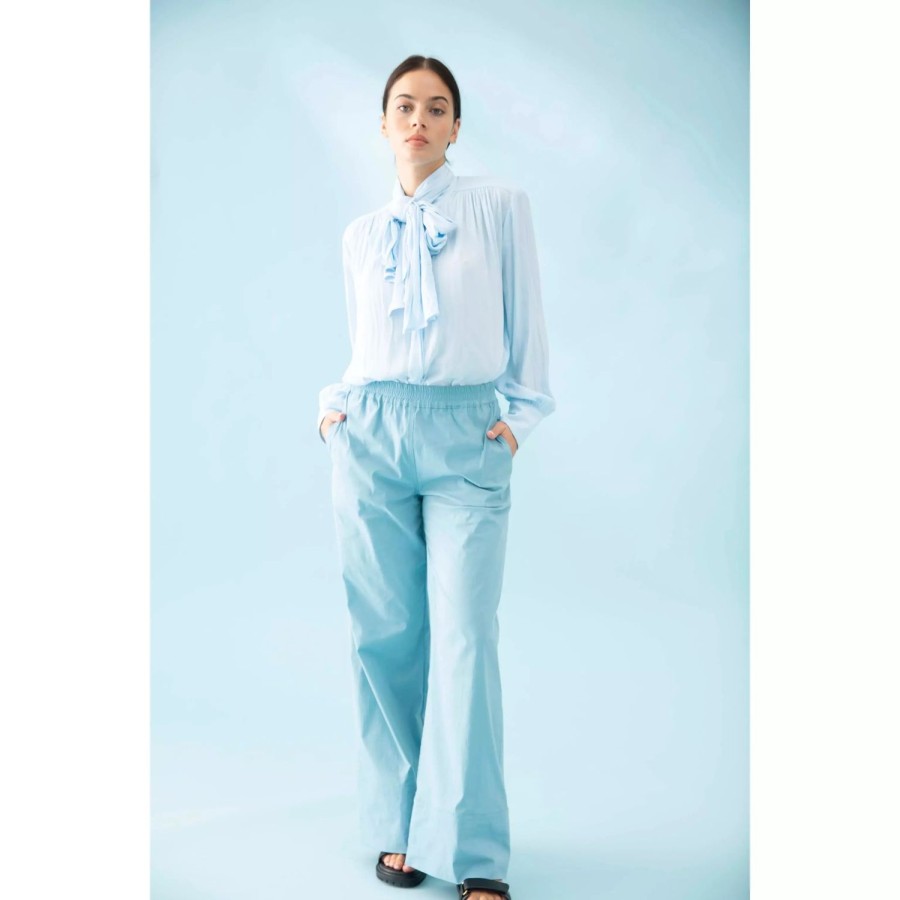 Accessories Mela Purdie | Mela Purdie | Scarf Neck Blouse | Bluebell