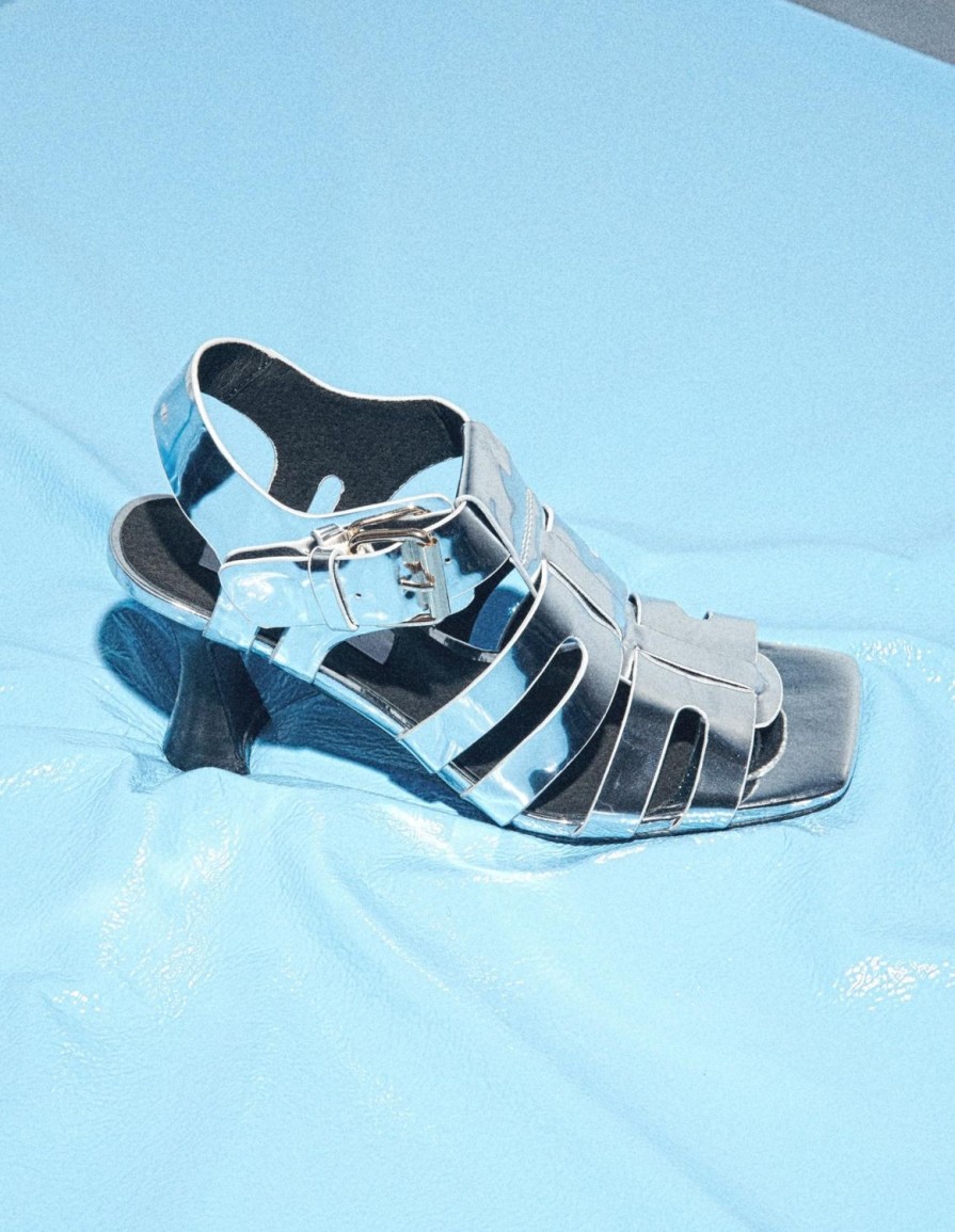 Accessories Caverley Shoes | Caverley Shoes | Mare Heel | Mirror Silver