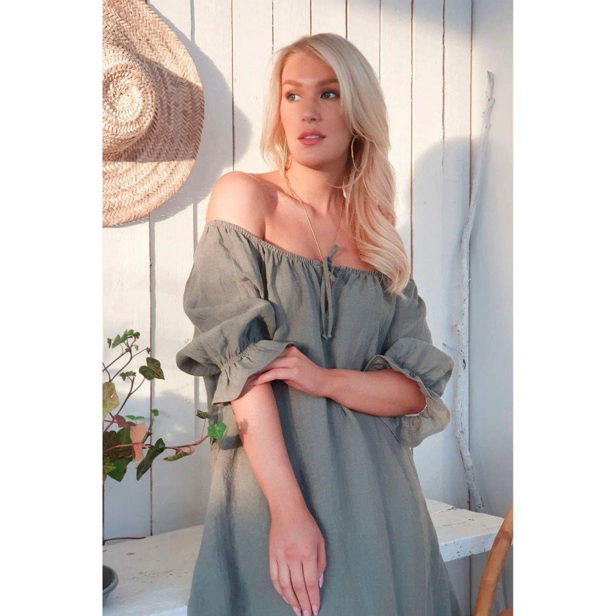 Fashion Bypias | Bypias | My Best Linen Dress | Camo Green