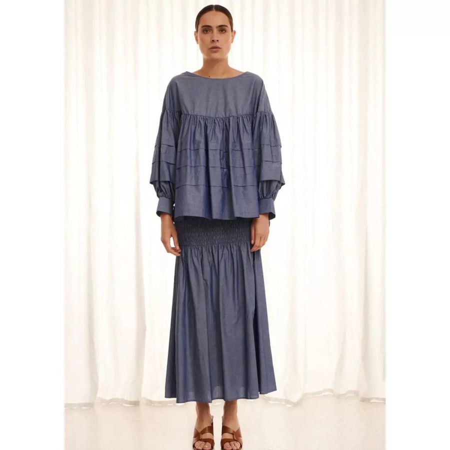 Fashion Apartment | Apartment Clothing | Faith Skirt | Chambray