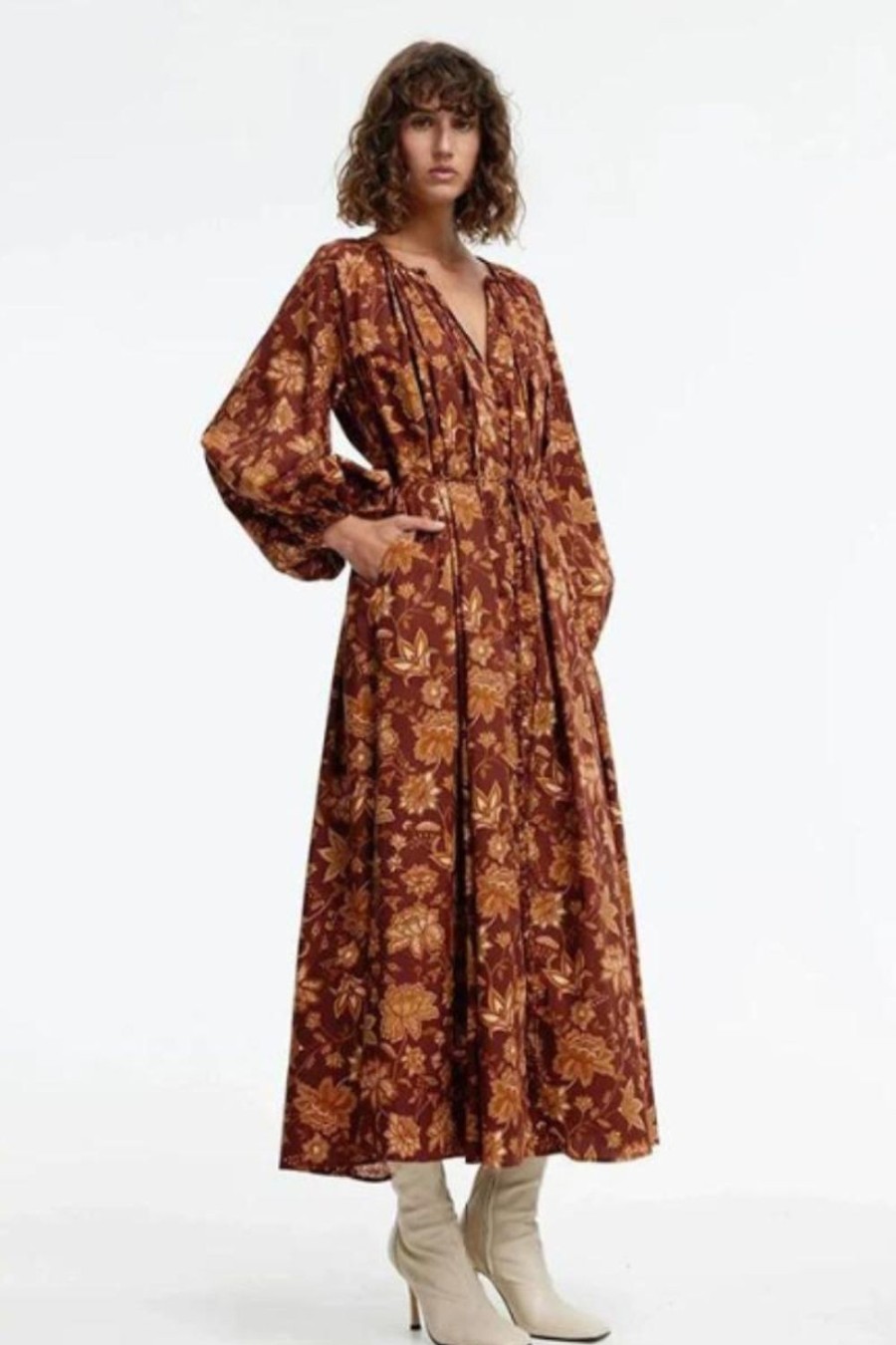 Fashion Kinney | Kinney | Astrid Dress Floral Burgundy