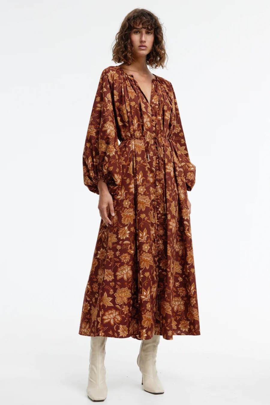 Fashion Kinney | Kinney | Astrid Dress Floral Burgundy