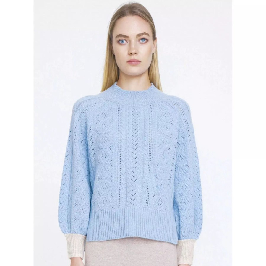 Fashion Aleger Cashmere | Aleger Cashmere | Cashmere Blend Turtle Neck | Light Blue