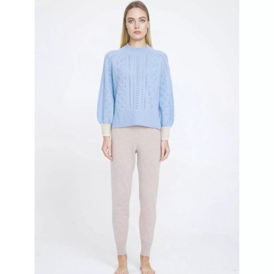 Fashion Aleger Cashmere | Aleger Cashmere | Cashmere Blend Turtle Neck | Light Blue